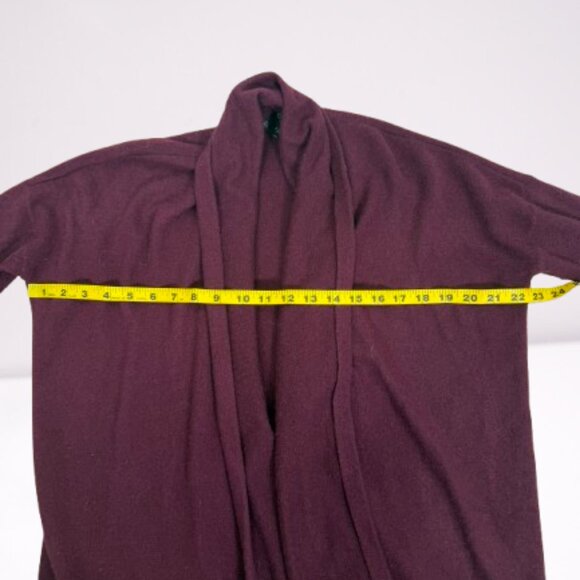 Ann Taylor 100% Cashmere Open Front Cardigan Size XS Burgundy - Picture 6 of 8